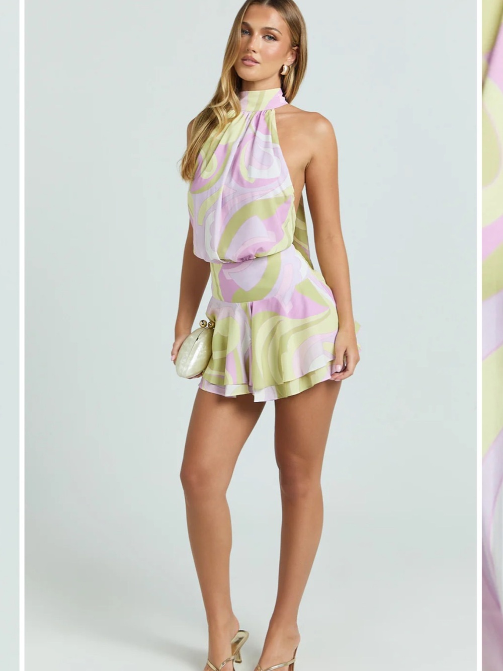 Showpo Bryonie Halter Mini Dress - White